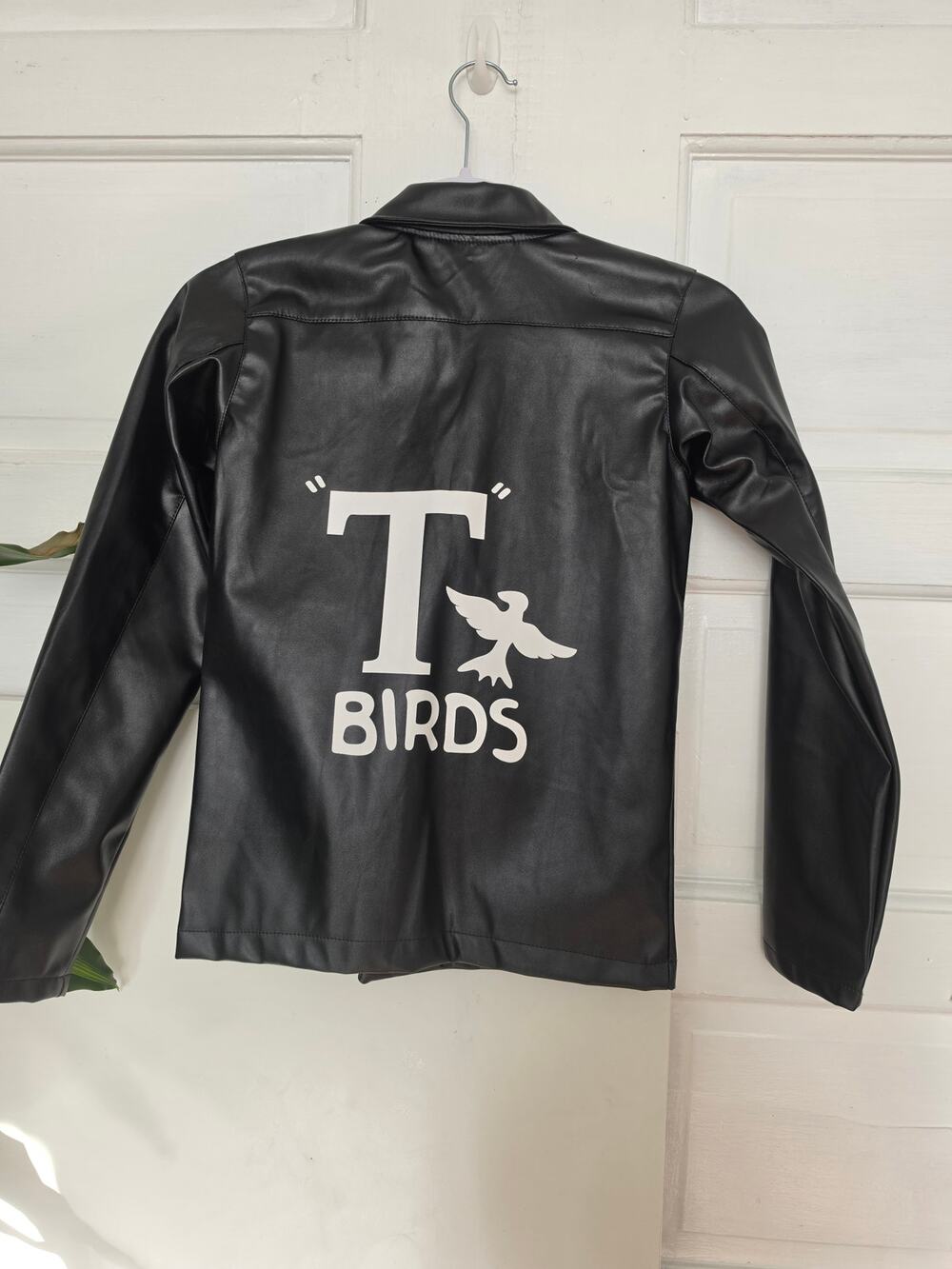 Authentic Grease Movie T-Birds Boys Jacket Size L Faux Leather Halloween Costume